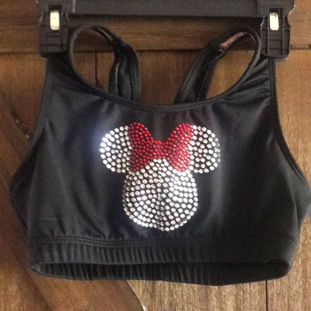 GK Disney Minnie Mouse Crystal Bling Sports Bra size adult small